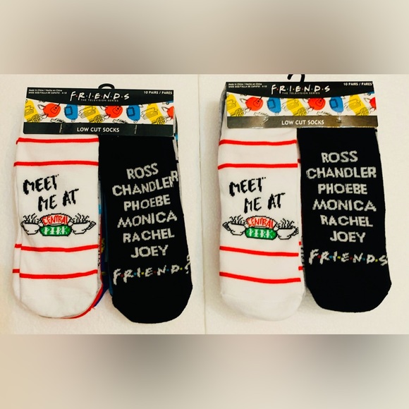 2 Packs of Friends Women's Low-Cut Socks, 10-Pack, Shoe Size 4-10 - Picture 1 of 4